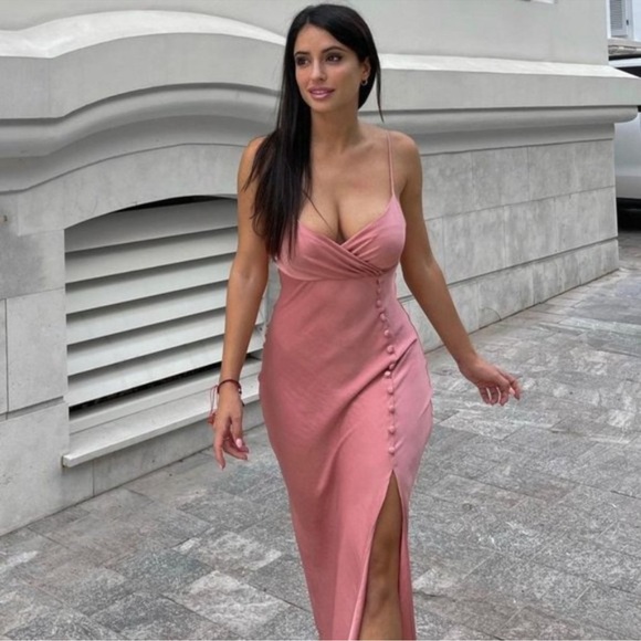 Zara Dresses & Skirts - ZARA BUTTONED SLIP DRESS